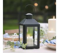 Lanterne Seaton Moyenne en Métal Noir avec Bougie LED TruGlow®
