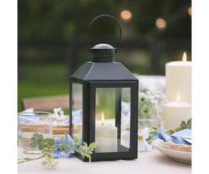 Lanterne Seaton Moyenne en Métal Noir avec Bougie LED TruGlow®