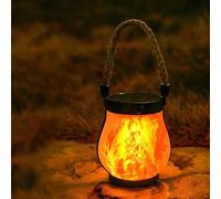 Lanterne solaire à flamme dansante, lampes de jardin vintage vacillantes F-Lames, lanternes solaires à flamme vacillante, lampes de jardin étanches, portable à suspendre pour terrasse, camping