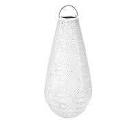 Lanterne solaire à LED Luna Drop - 400x200mm - Givre | Fait main/résistant aux intempéries