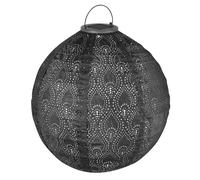 Lanterne solaire à LED Luna Eclipse - 310x310mm - Gris terre Fait main/résistant aux intempéries