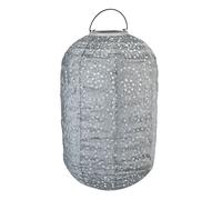 Lanterne solaire à LED Luna Pillar - 350x220mm - Gris pierre | Fait main/résistant aux intempéries