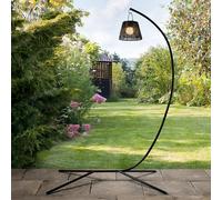 Lanterne Solaire Camden Effet Rotin avec Support de Suspension