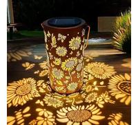 Lanterne solaire colorée en forme de tournesol pour extérieur, étanche, à suspendre avec motif papillon, lumières décoratives pour terrasse, cour, pelouse, porche, allée, cadeaux de décoration pour