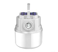 Lanterne solaire de camping LED rechargeable par USB 4 modes à intensité variable pour faisceau zoom, randonnée, pêche, lampe de survie blanche 10 x 12,5 cm (blanc C50)