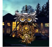 Lanterne solaire de jardin suspendue, lanternes Halloween lampe pour balcon Noël Halloween, hibou
