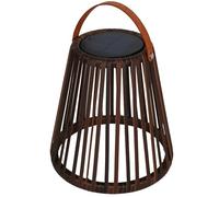 Lanterne solaire décorative avec base LED solaire rechargeable LED blanc chaud EVANIA H28cm