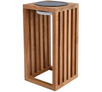 Lanterne Solaire Décorative Chennai Bois Clair Bois Naturel H30cm Beige