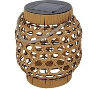 Lanterne solaire décorative en poly rotin LED blanc chaud CAPRI SMALL H32cm