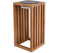 Lanterne solaire décorative CHENNAI Bois clair Bois naturel H30cm