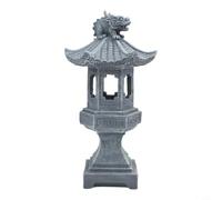 Lanterne solaire d'extérieur en résine grise étanche pour lumière zen | Résine ABS, étanchéité IP65, résistante à la décoloration, pour une performance durable par tous les temps