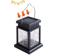 Lanterne solaire d'extérieur | Lanternes solaires étanches pour table | Lampe suspendue de jardin bougies pour décoration de fête