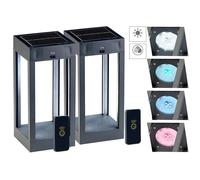 : 2 lanternes solaires d'extérieur télécommandées à couleur changeante 80 lm