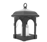 Lanterne solaire d'extérieur suspendue à énergie solaire, lampe à lumière chaude, lanterne à bougie pour jardin, cour, patio, décoration noire