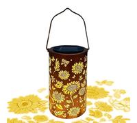 Lanterne solaire, éclairage d'ambiance à DEL en forme de tournesol - Lanternes décoratives à énergie solaire pour décoration de jardin, terrasse, porche, balcon, maison, ferme, pendaison de