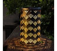 Lanterne Solaire Éclairage D'Extérieur Lampe LED Henkel Argent Antique Métal