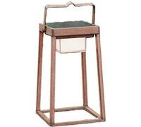 Lanterne solaire effet bois VERONA H30cm Marron G