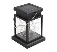 Lanterne solaire élégante pour décoration de jardin, lumière LED vacillante, design étanche, idéal pour les espaces extérieurs (001)