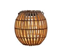 Lanterne solaire en rotin à suspendre résistante aux intempéries | Lanterne de porche bohème | Pour jardin, allée, patio, cour, maison, porche, clôture, mur, terrasse