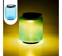 Lanterne solaire en verre moderne Lanterne Balcon Jardin Déco Moderne Erlin Bleu