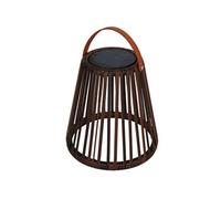 Lanterne solaire et rechargeable EVANIA H28cm Marron G