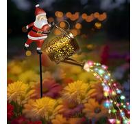 Lanterne Solaire Exterieur Arrosoir Decoration Noel, LED Lampes Solaires Exterieures Jardin, Lanterne Noëls Père Solaires, Décoration Extérieure Éclairage LED Kettle Lights pour Pelouse(Lumières)
