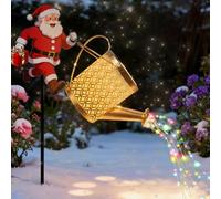 Lanterne Solaire Exterieur Arrosoir Decoration Noëls, Bouilloires Solaires Décoratives De Noëls LED Lanterne Rétro Étanche pour Jardin Pelouse Allée Terrasse Porche