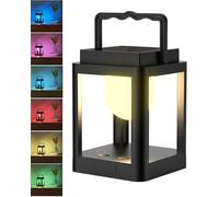 Lanterne Solaire Extérieur, Collasis 10RGB Lampe Solaire à Couleurs Changeantes, 3 Niveaux de Lanterne Jardin avec Type-C Rechargeable, IP54 lumiere Camping étanche pour Jardin Suspendu Terrasse Table