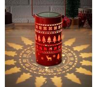 Lanterne Solaire Exterieur, Decoration Noel Exterieur, Lanterne Noel, Étanche LED Lampes Solaires Exterieures Jardin, Lanterne Noël Solaire Déco Noël Extérieur pour Chemin Cour Pelouse Fête Table(B)