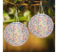 Lanterne Solaire Exterieur Jardin,2 Pièces Lanterne Solaire Lampions 30cm,Lampion Solaire Exterieur,Lampions Solaires D'extérieur,pour Lanterne Solaire pour Jardin Extérieur Décoration