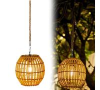 Lanterne Solaire Exterieur Jardin: Lanternes Solaires En Rotin, Suspendre Lanterne Solaires, Lampe Solaire Pour Extérieur, étanche Lanternes Solairess En Rotin Pour Jardins Balcon Patio