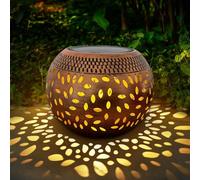 Lanterne Solaire Extérieur, Lampe Solaire Exterieur étanche en Métal, Décoration de Jardin Lanterne Solaire Décorative (Lanternes solaires en Bronze)