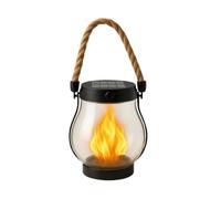 Lanterne Solaire Extérieure à Effet Flamme 1500 mAh,