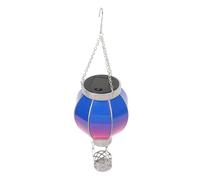 Lanterne Solaire Extérieure en Montgolfière avec Détection Automatique, Look Polyvalent et élégant, Lanterne Solaire Suspendue en Fer pour Montgolfière, pour Cour, Jardin,