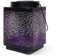 Lanterne solaire - GARDEN ID Attract - Mauve 11 x 11 h15 cm - 6 à 8h autonomie - Mobile - Bouton on/off.