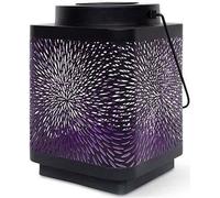 Lanterne solaire - GARDEN ID Attract - Mauve 11 x 11 h15 cm - 6 a 8h autonomie - Mobile - Bouton on/off.