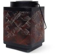 Lanterne solaire - GARDEN ID Attract - Orange 16 x 16 h23 cm - 6 à 8h autonomie - Mobile - Bouton on/off.