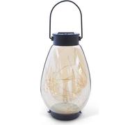 Lanterne Solaire - GARDEN ID Bali - Ø14 H23 cm - Éclairage 6-8h - Accrochage polyvalent - Pile AAA rechargeable.