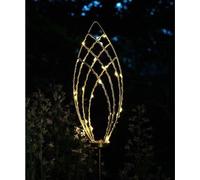 Lanterne solaire - GARDEN ID Épi Doré - Ø11 h81 cm - Autonomie 6-8h - Bouton on/off - Pile AAA rechargeable.