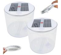 Lanterne solaire gonflable, 2 pièces, lanterne de camping solaire étanche avec LED blanches, lampe pliable portable avec poignée pour camping randonnée d'urgence