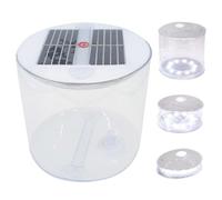 Lanterne Solaire Gonflable, Lanterne de Camping Solaire étanche à intensité Variable, lumière Pliable Portable avec poignée pour l'extérieur, Le Camping, la randonnée, Les Voyages, Blanc Brillant