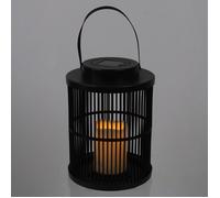 Home Deco Factory Lanterne solaire LAO0192 Bougie LED effet bougie 25 cm Noir