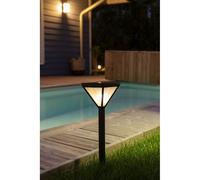 Lanterne solaire inox verre perlé 25 lumens blanc chaud - GALIX