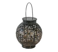 Lanterne solaire Lampe de jardin Métal Noir 15.5 x 16.5 cm