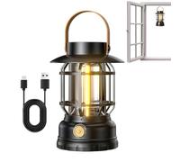 Lanterne solaire - Lampe de poche LED étanche rechargeable par USB - Lampe de poche de survie | Lumière avec 3 modes d'éclairage pour équipement de randonnée, tempête, utilisation en extérieur, maison