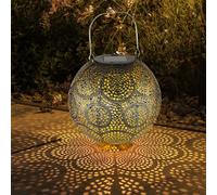 Lanterne Solaire Lampe D'Extérieur Jardin Or Oriental LED Terrassenleuchte Rond