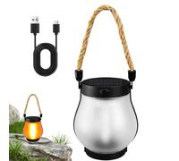 Lanterne Solaire | Lanterne Solaire Flamme Décor Jardin Extérieur | Lumière d'Ambiance Rechargeable pour Maison Patio Mur Arbre Allée Camping | Éclairage pour Fenêtre Terrasse Porche