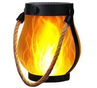 Lanterne Solaire, lanternes solaires extérieures étanches - Lanterne à Flamme Scintillante à laallicité LED avec Interrupteur activé/désactivé, décoration pour Jardin, Cour, Patio