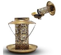 Lanterne solaire led chaude, mangeoire oiseaux, 19x20 cm