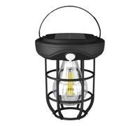 Lanterne solaire LED de camping - Lampe multifonction étanche avec détecteur de mouvement | Lanterne solaire à suspendre haute luminosité pour porches, patio, jardin et activités 11,1 x 11,1 x 17,8 cm